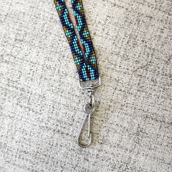 Huichol Beaded Art Key Badge Holder- Handmade - Picture 4 of 6